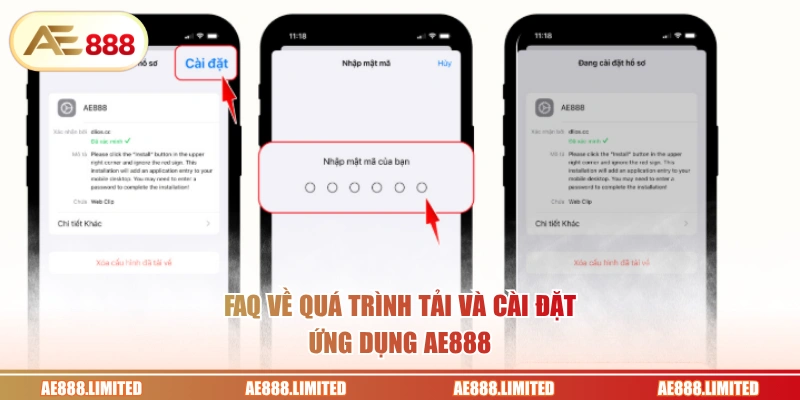 FAQ về quá trình tải và cài đặt ứng dụng AE888